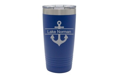 Anchor with Location or Name in Banner Insulated Tumbler 20 oz
