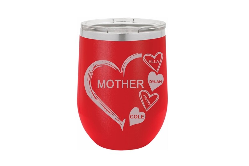 Big & Little Hearts ADD Names Insulated Tumbler 12 oz