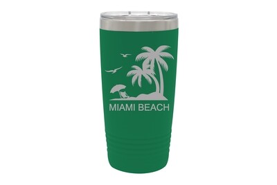 Beach Scene with Your Location Insulated Tumbler 20 oz