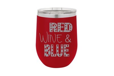 Red Wine & Blue Insulated Tumbler 12 oz