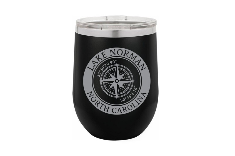 Custom Location with Latitude & Longitude in Circle Insulated Tumbler 12 oz
