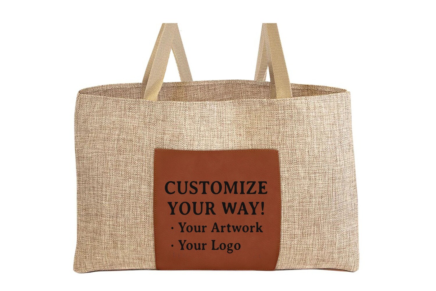 Burlap Tote Bag with Customize Your Way