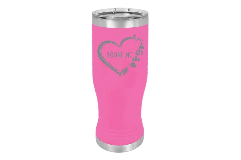 Heart w/Outdoor Icons (without or with Name or Location) Pilsner 20 oz