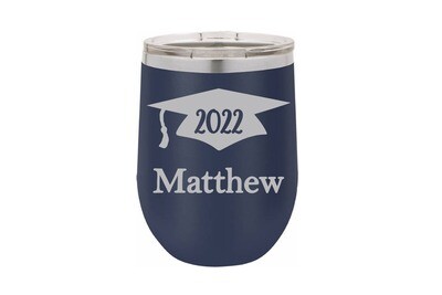 Graduation Cap with Year and Name Insulated Tumbler 12 oz