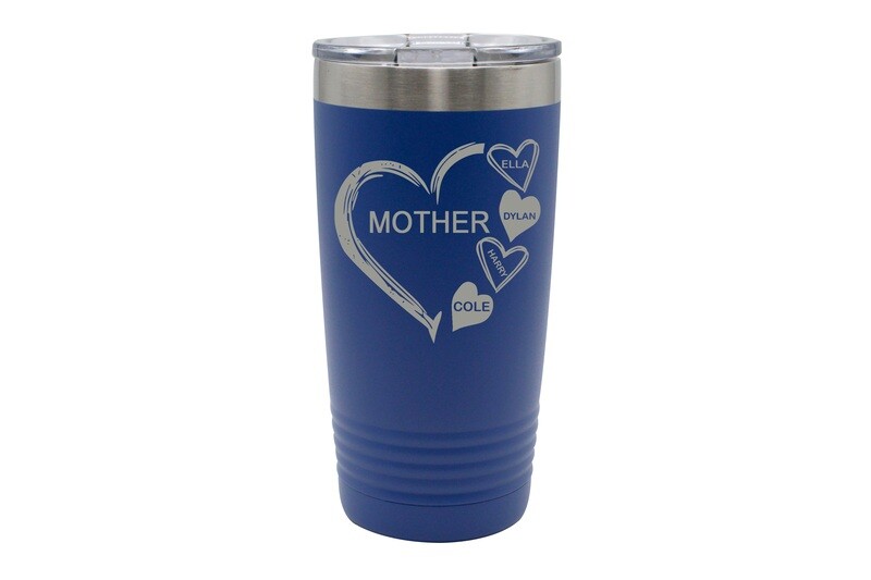 Big & Little Hearts ADD Names Insulated Tumbler 20 oz