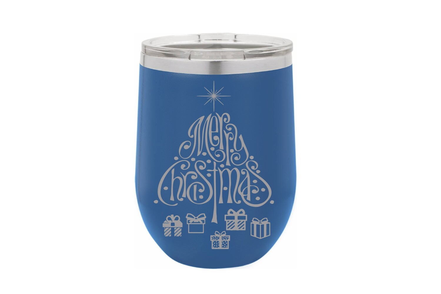 Merry Christmas Tree w/Presents Insulated Tumbler 12 oz