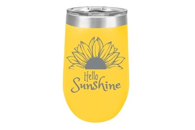 Sunflower with Hello Sunshine 16 oz Insulated Tumbler