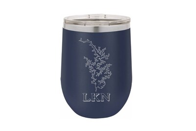 Lake & Letters COLOR of CUP Body of Water w/Location Name  Insulated Tumbler 12 oz
