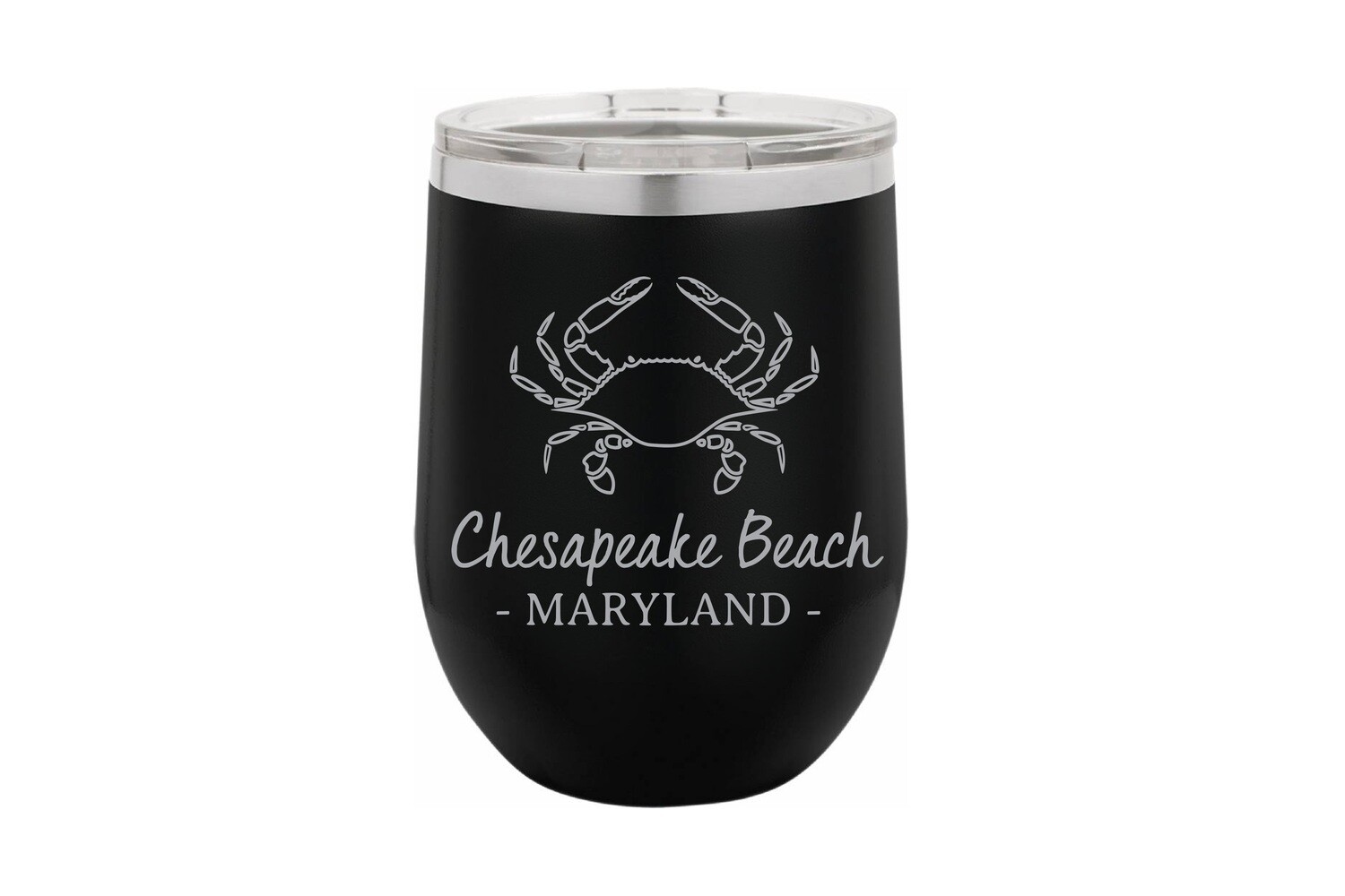 Crab Outline & Customized Location Insulated Tumbler 12 oz