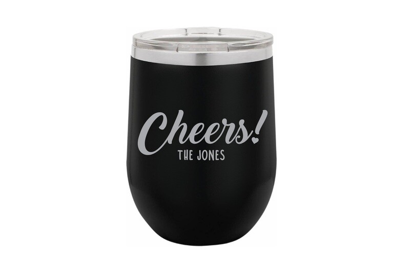 Custom Cheers w/Name Insulated Tumbler 12 oz