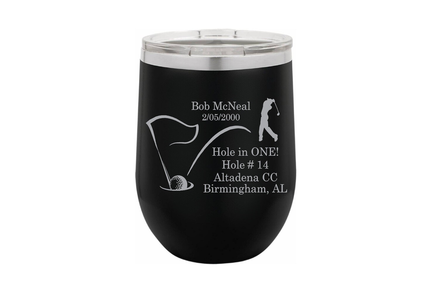 Hole In One with Personalized Information Insulated Tumbler 12 oz
