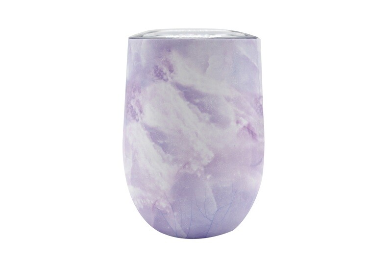 Customize Your Way Marble Pattern LAVENDER 12 oz Insulated Tumblers includes Upgraded Lid