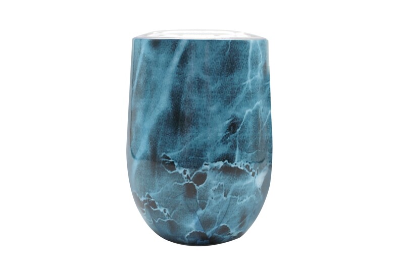 Customize Your Way Marble Pattern TEAL 12 oz Tumblers includes Upgraded Lid