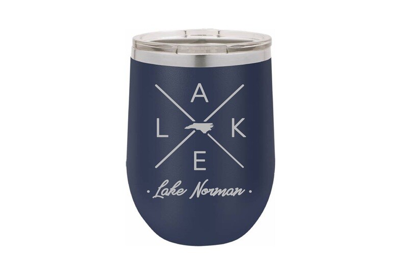 Customized State Shape with LAKE Insulated Tumbler 12 oz