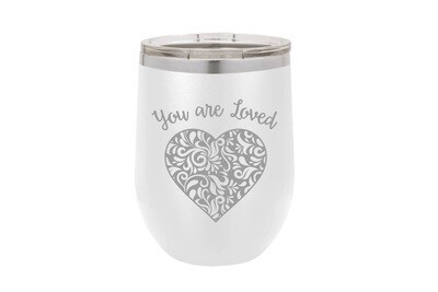 Heart You Are Loved Insulated Tumbler 12 oz
