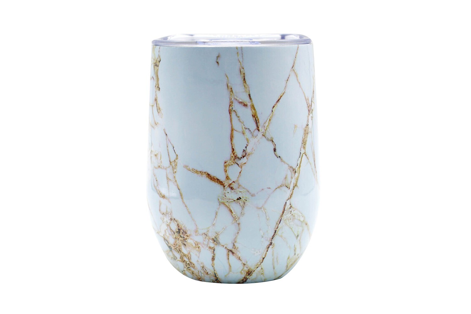 Customize Your Way Marble Barely There w/Hint of Gold 12 oz Insulated Tumbler includes Upgraded Lid