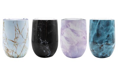 Marble Pattern 12 oz Insulated Tumblers (Any Design from Website) includes Upgraded Lid