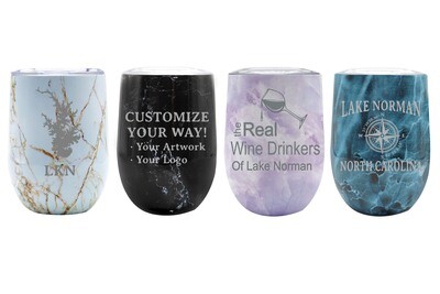 Marble 12 oz Insulated Tumblers - NEW - $28 Each w/FREE Upgraded Lid