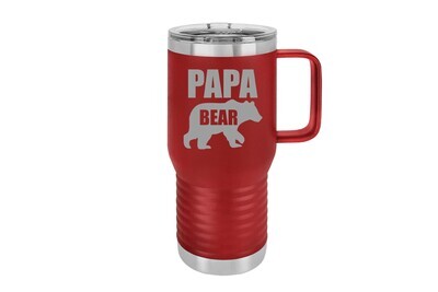Travel Mug 20 oz Insulated Papa Bear