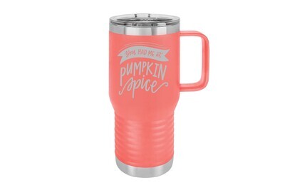 Travel Mug 20 oz Insulated Pumpkin Spice