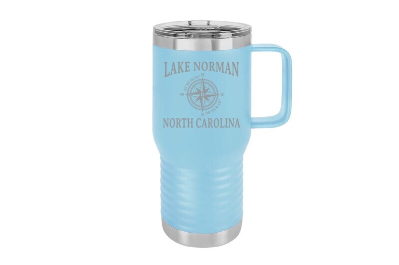 Travel Mug 20 oz Insulated Custom Location with Latitude & Longitude