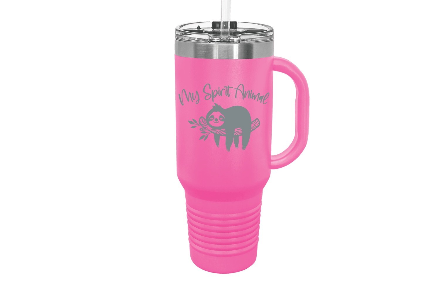 Travel Mug 40oz w/FREE Straw & Snap Lid Insulated My Spirit Animal - You Choose