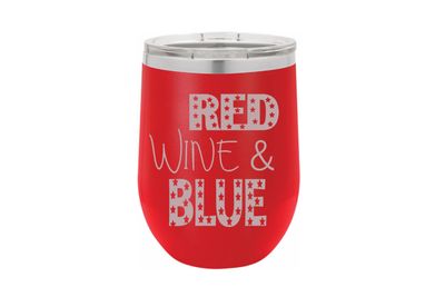 Red Wine & Blue Insulated Tumbler 12 oz