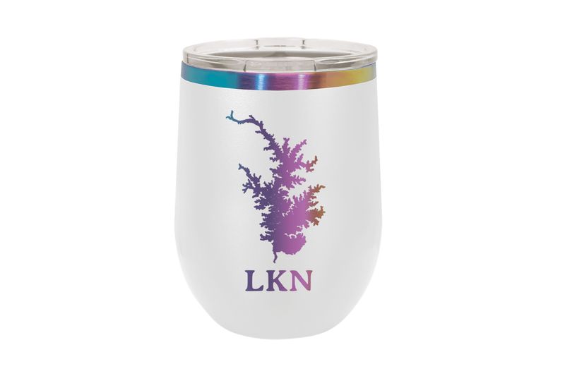 12 oz Black or White Prism Laser Engraving with Body of Water Image