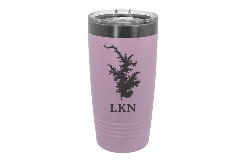 20 oz Moody Lilac with Ghost Black ION-Plated Engraving Tumbler with Body of Water Image