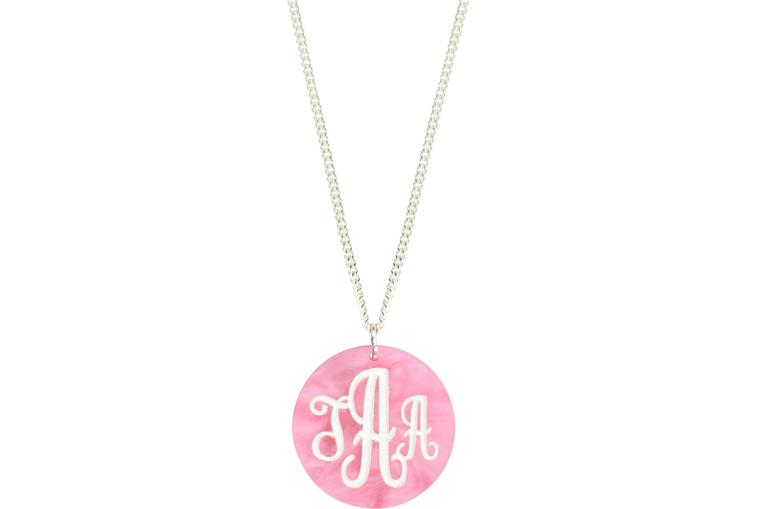 Traditional Monogram with Chain Necklace