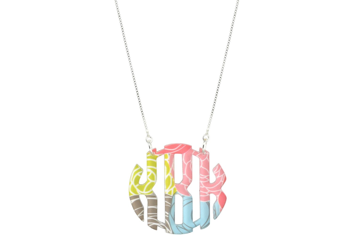 Clean Block Monogram with Duo Necklace