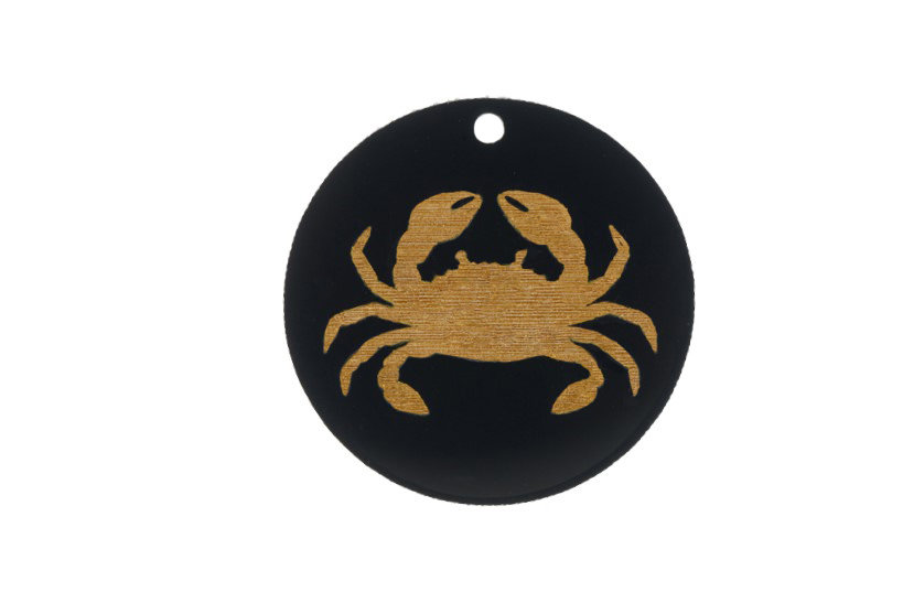 Crab Pendant Subtle Style Refined with Paint