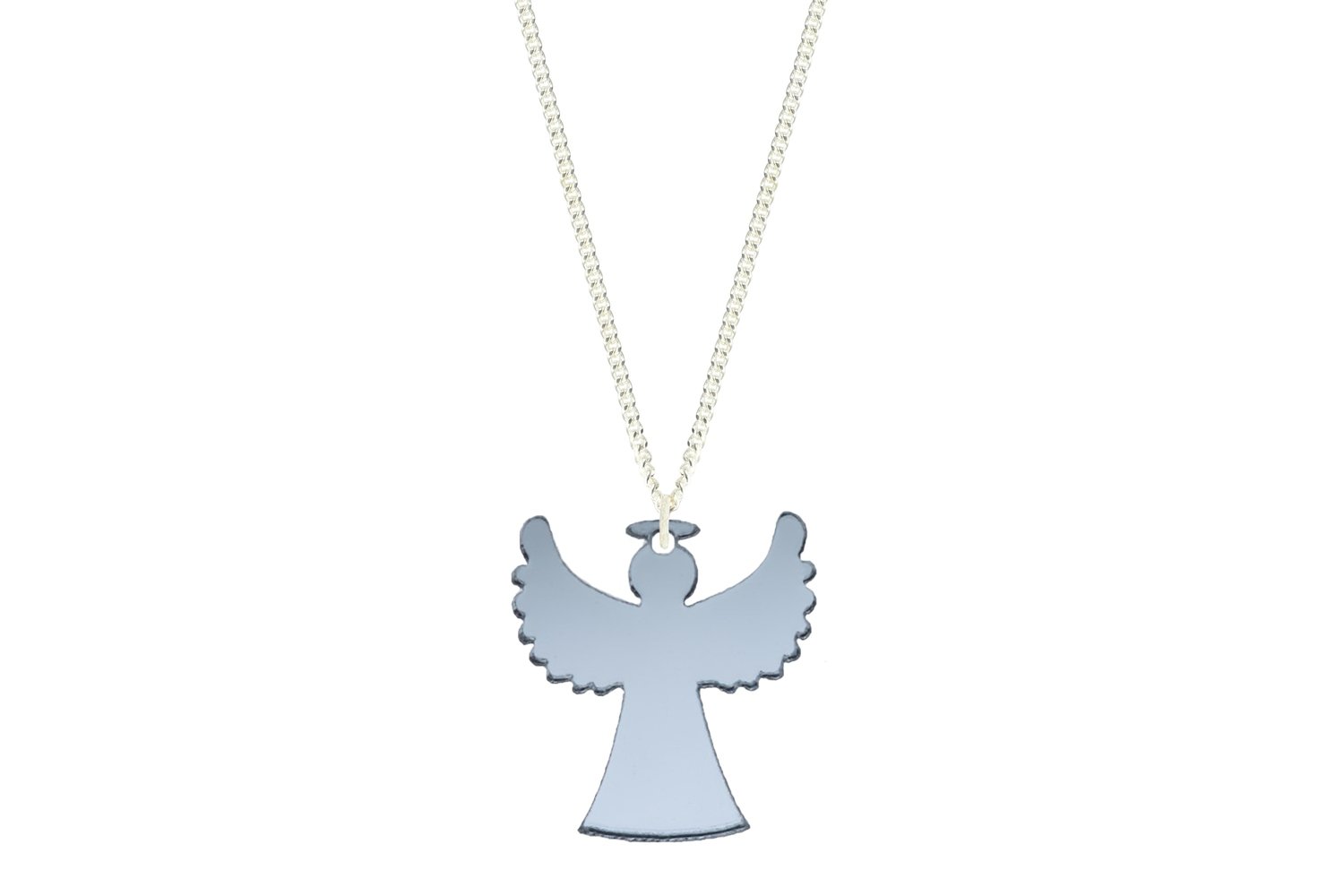 Angel Pendant Sculpted Style on Chain Necklace
