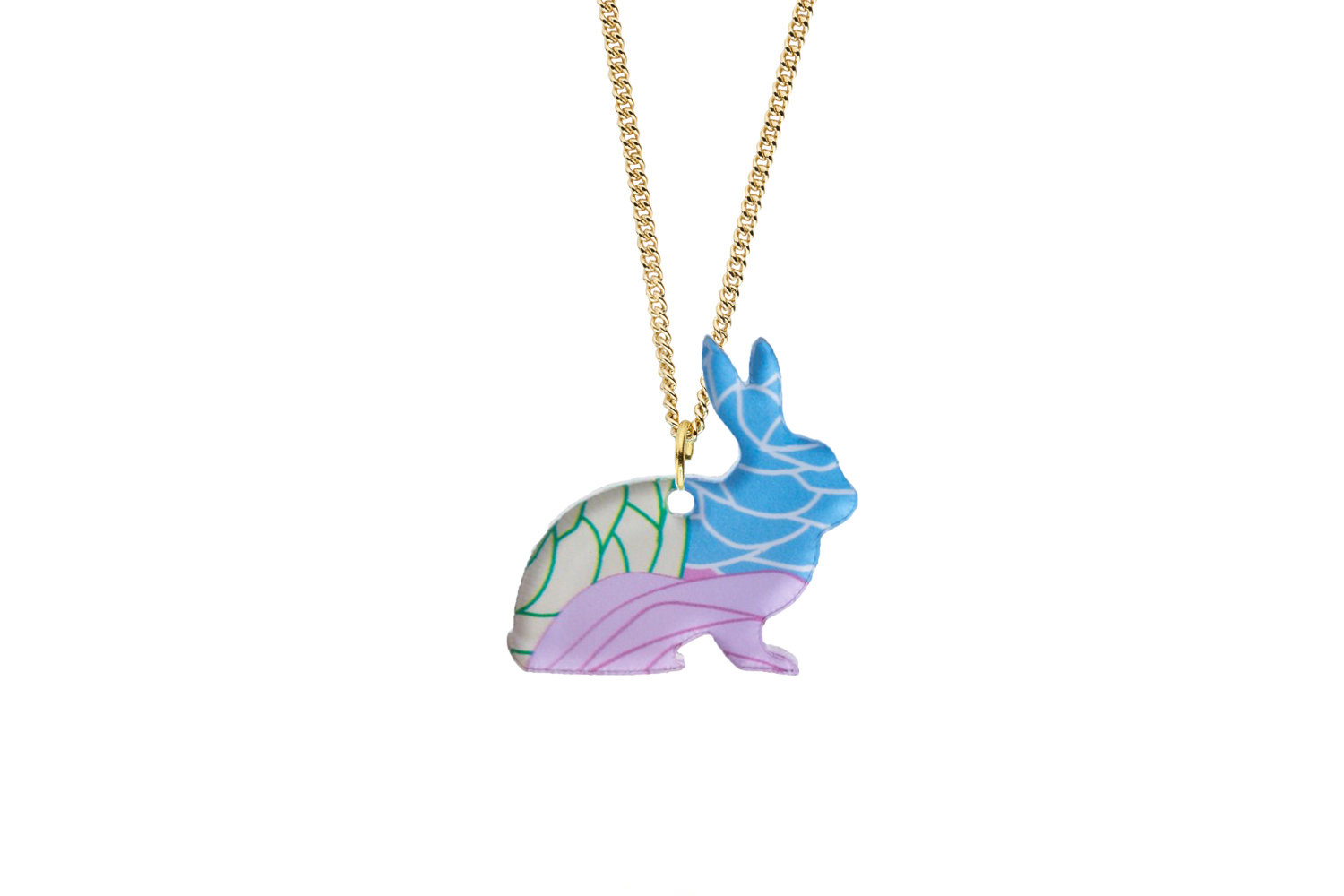 Bunny Pendant Sculpted Style on Chain Necklace
