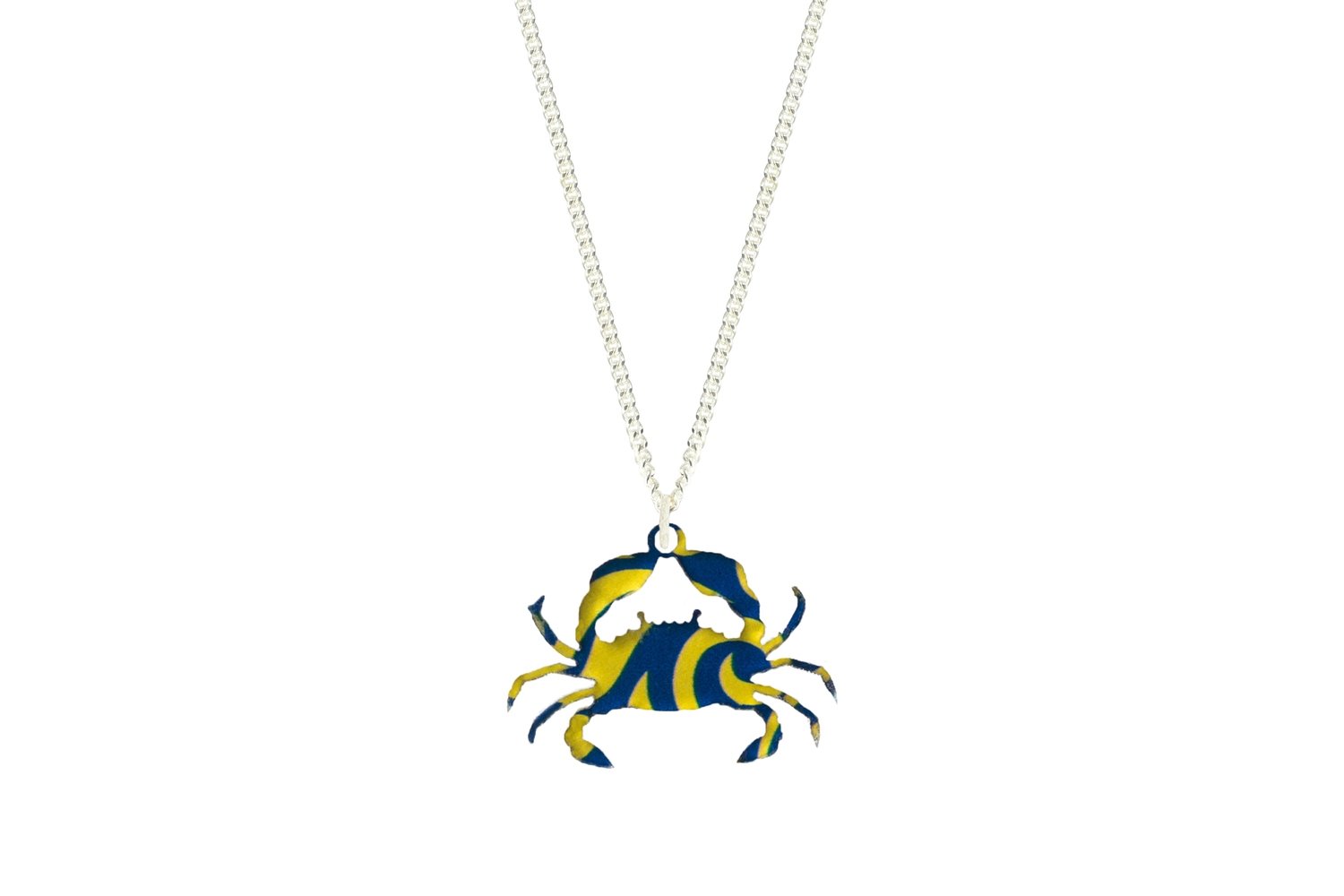 Crab Pendant Sculpted Style on Chain Necklace