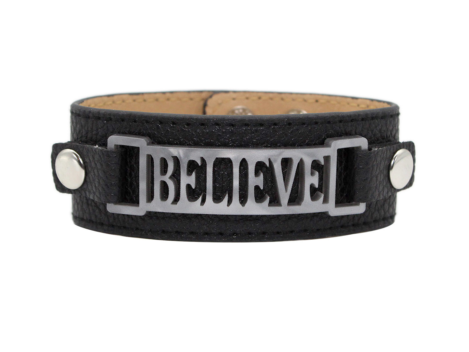 Classic Cuff with Zoe Style Plaque "Believe"