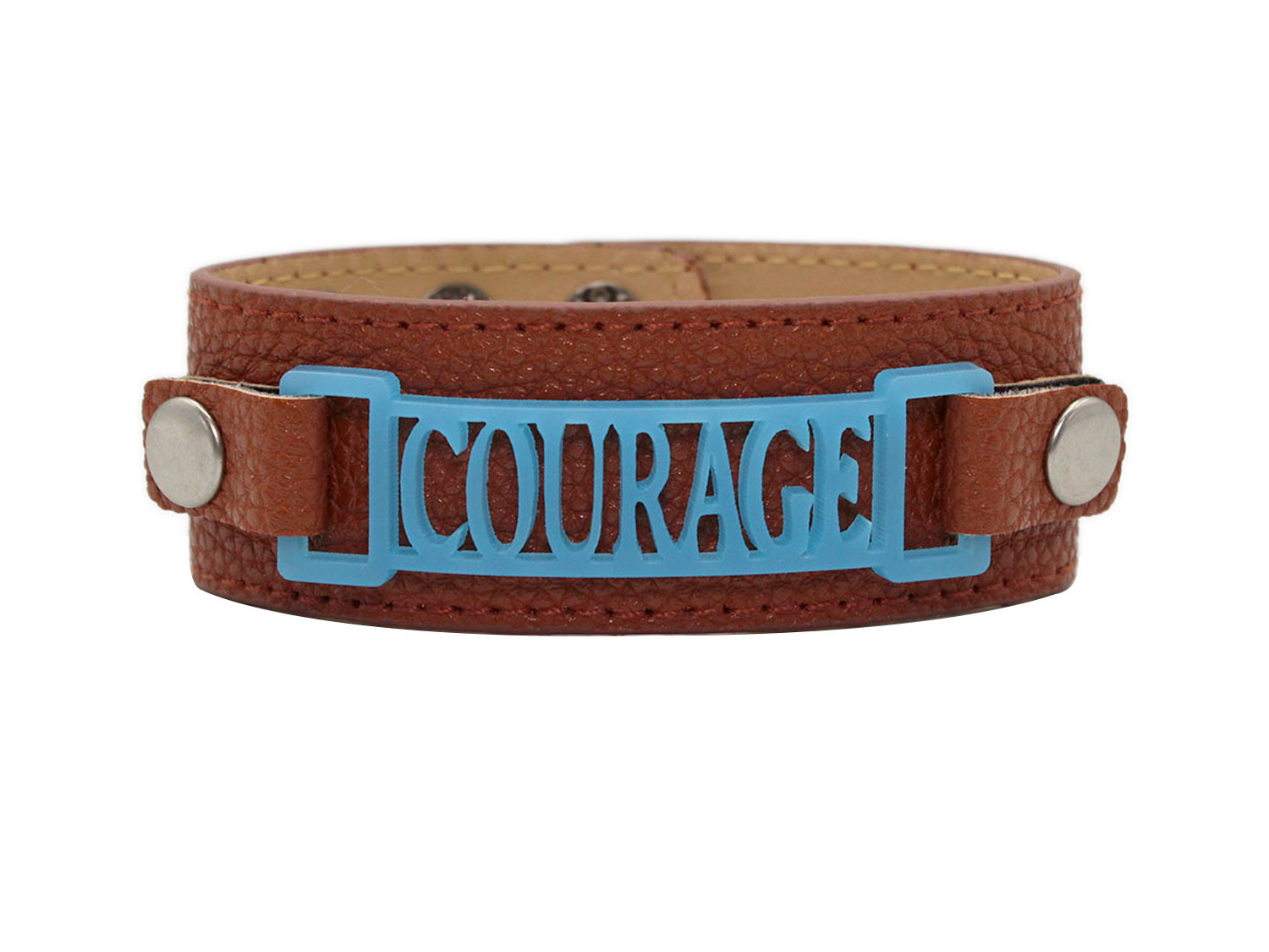 Classic Cuff with Zoe Style Plaque "Courage"