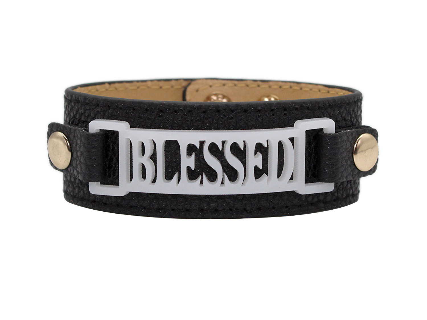 Classic Cuff with Zoe Style Plaque "Blessed"