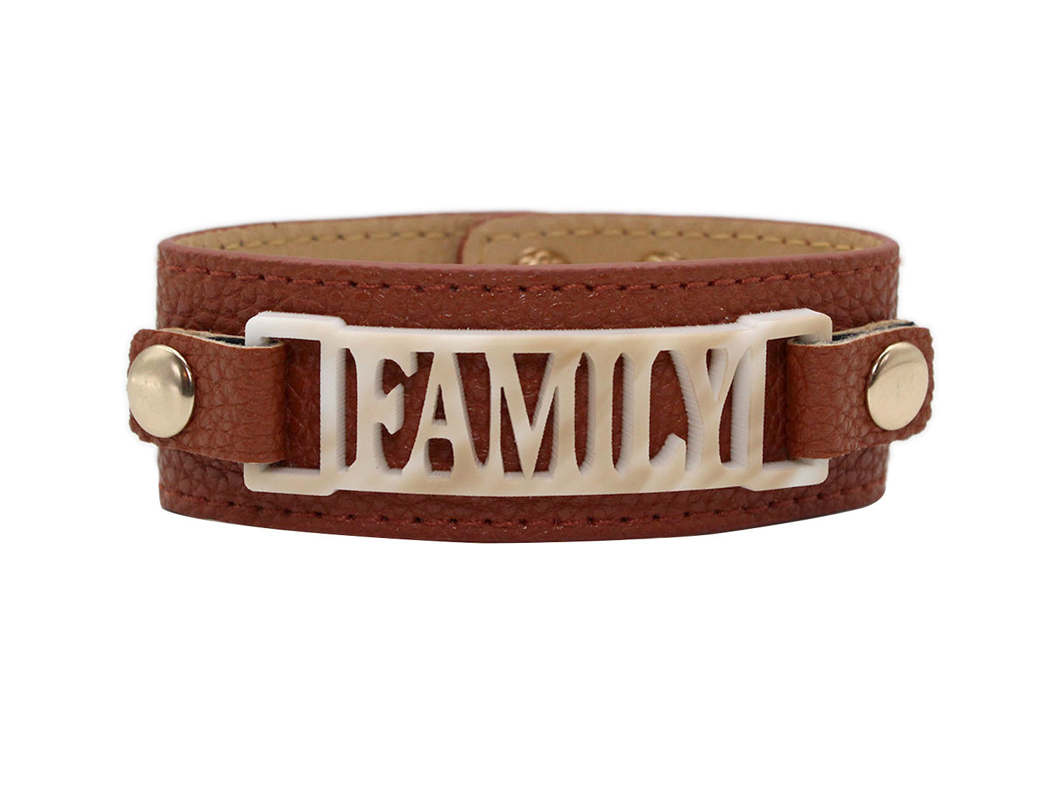 Classic Cuff with Zoe Style Plaque "Family"