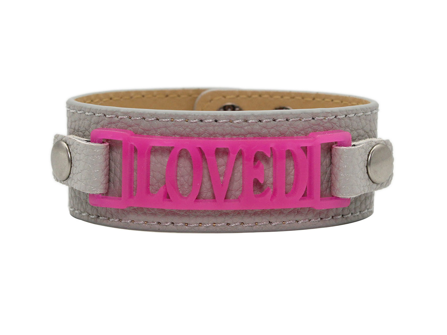 Classic Cuff with Zoe Style Plaque "Loved"