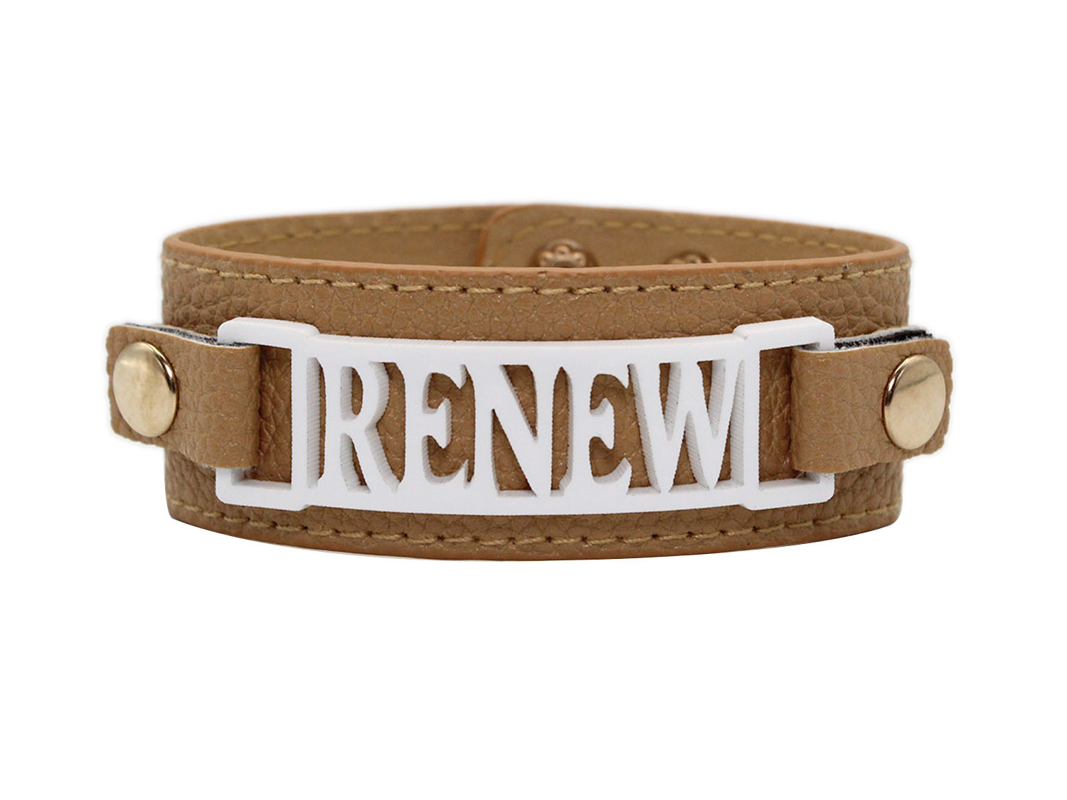 Classic Cuff with Zoe Style Plaque "Renew"