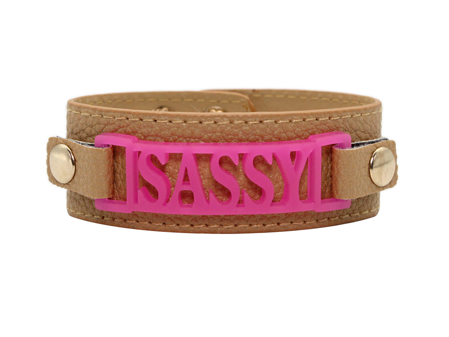 Classic Cuff with Zoe Style Plaque "Sassy"