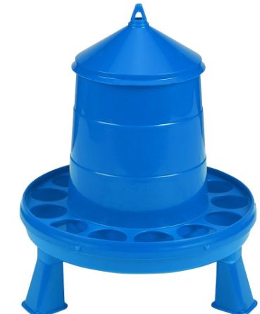 Blue poultry Feeder with Legs 8.5lbs