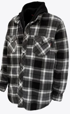 Charcoal Plaid Sherpa Lined Fleece