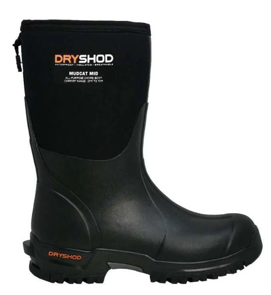 Dryshod Men's Mudcats Mid Black