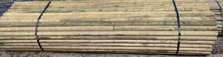 Fence Rail, (Dowel), Treated, 4&quot; x 16&#39; L&amp;M