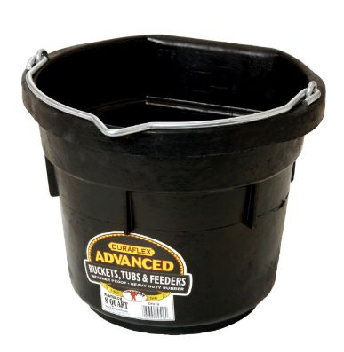 Flat Back Rubber Bucket 8qt