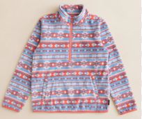 Girls Fleeze zip AZT Blue and Red