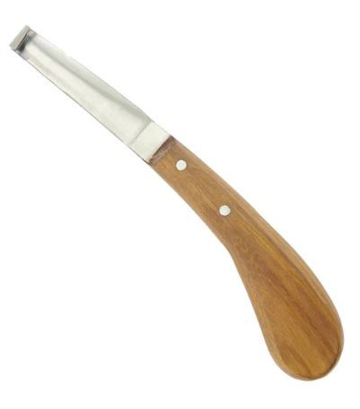 Hoof Knife Wood Handle LH