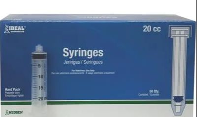 Ideal Disp Syr Luer 20 cc 50 pk